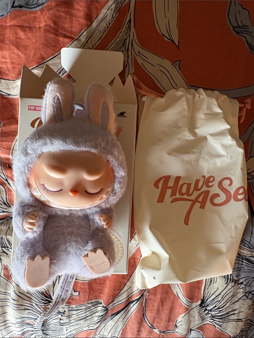 Labubu authentic Adorable Plush Bunny Doll in Light Lavender